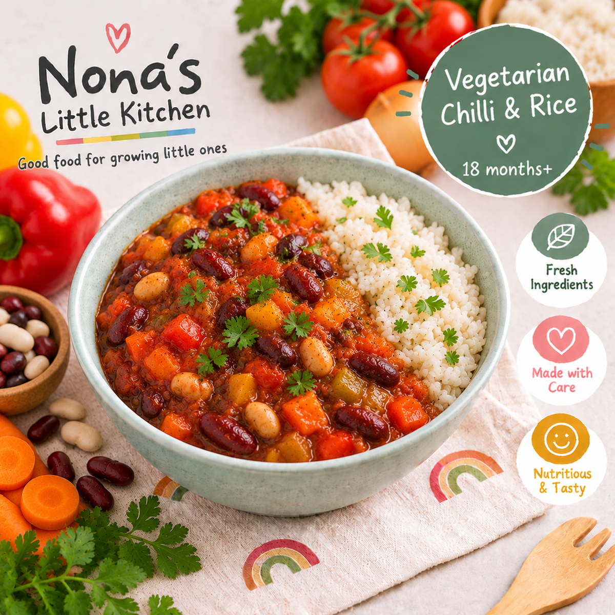 Vegetarian Chilli and Rice